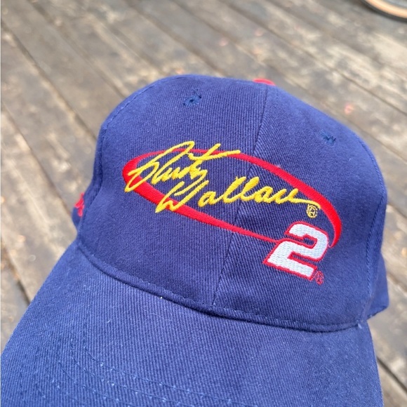 RUSTY WALLACE #2 Nascar cap hat signature embroided Choko Racing strapback - Picture 2 of 7